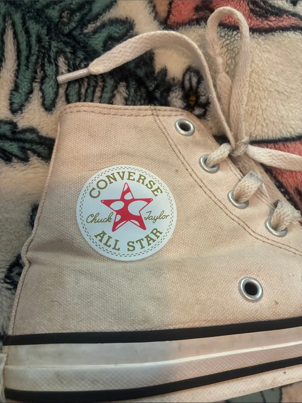 Big girl’s size 2 Converse high tops